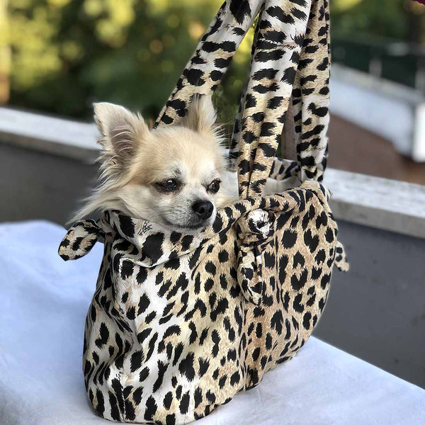 Small Dog Purse Animalier/Vanilla Satin